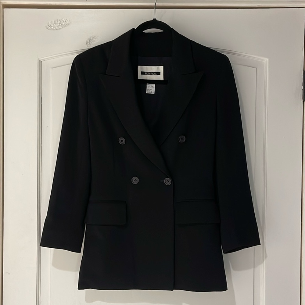 Votre Nom Paris black double breasted blazer